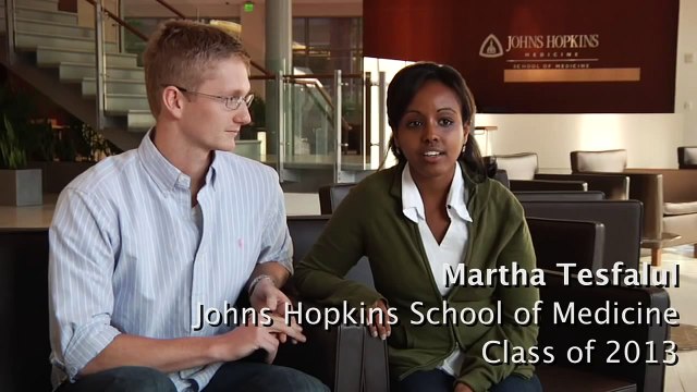 Johns Hopkins School of Medicine students Martha Tesfalul and Eben Clattenburg