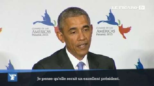 Barack Obama: Hillary Clinton ferait une excellente présidente