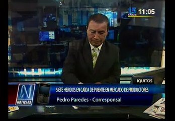 Iquitos: Tres desaparecidos y siete heridos por caída de puente