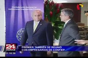 Premier Pedro Cateriano se reunió con empresarios de Confiep