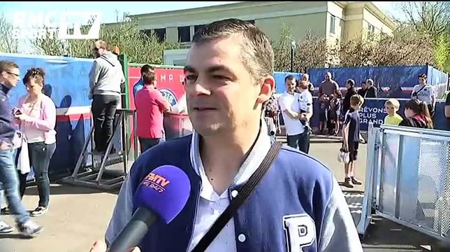 Football / Coupe de la Ligue / Les supporters parisiens sont venus féliciter leurs joueurs - 12/04