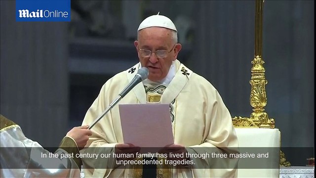 Pope calls Armenian massacre first genocide of 20th century