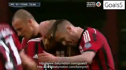 Alfred Duncan Own Goal AC Milan 1 - 1 Sampdoria Serie A 12-4-2015