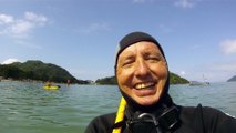 Prova de natação, 3000 m, Mar aberto, XIX Natação da Praia do Lázaro, Ubatuba, SP, Brasil, Fernando Cembranelli, Marcelo Ambrogi, Amigos, (19)