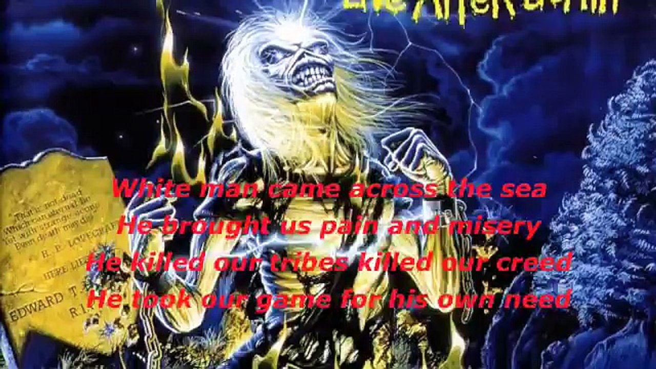 Iron Maiden - Run to the Hills - Lyrics - HD