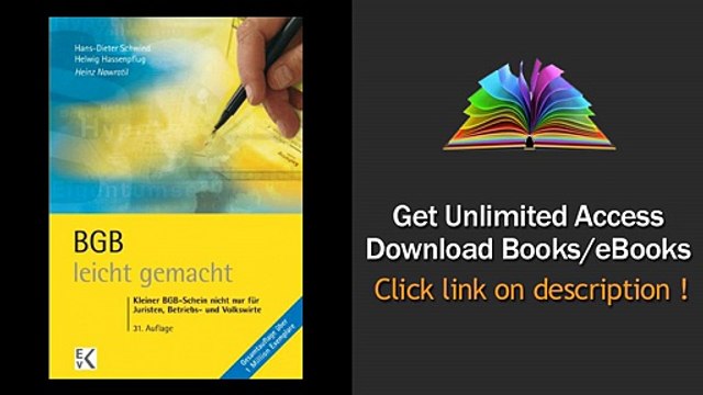 BGB - leicht gemacht Kleiner BGB-Schein nicht nur fur Juristen Betriebs PDF