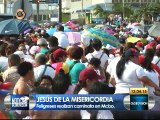 Feligreses realizaron caminata en honor a Jesús de la Misericordia