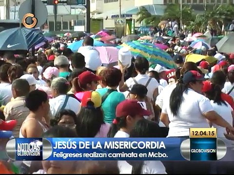 Feligreses realizaron caminata en honor a Jesús de la Misericordia