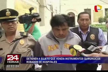 Detienen a sujeto que vendía instrumentos quirúrgicos robados de hospitales
