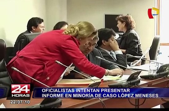 Oficialistas intentan presentar informe en minoría de caso López Meneses