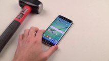 Samsung Galaxy S6 Edge Mobile Hammer & Knife Scratch Test