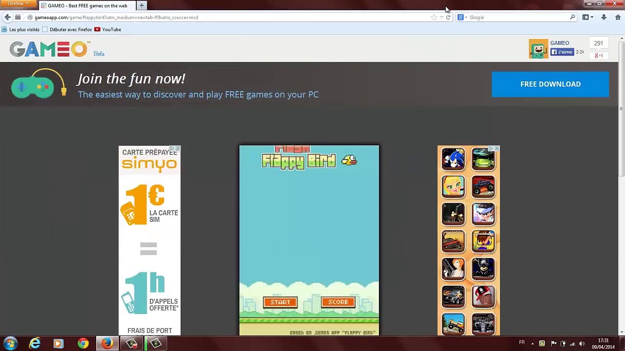 Tuto : Jouer a flappy bird sur votre ordinateur