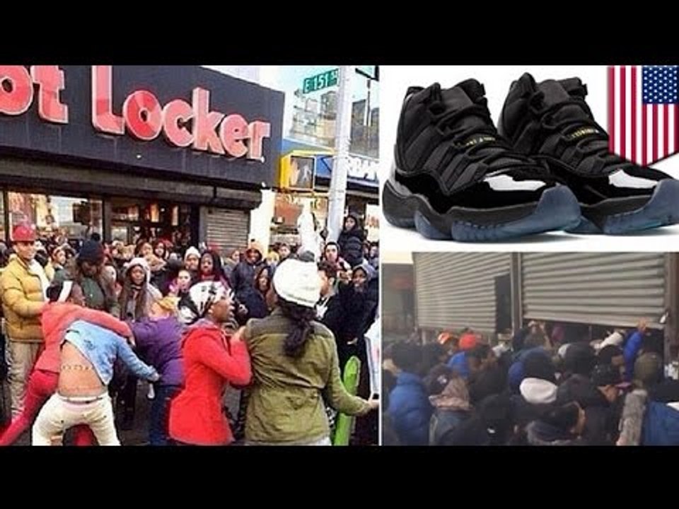 Compradores se van a los golpes con el fin de poder comprar un par de los nuevos Nike Air Jordan