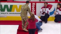 Soldier returns home, surprises family at NHL Coyotes game