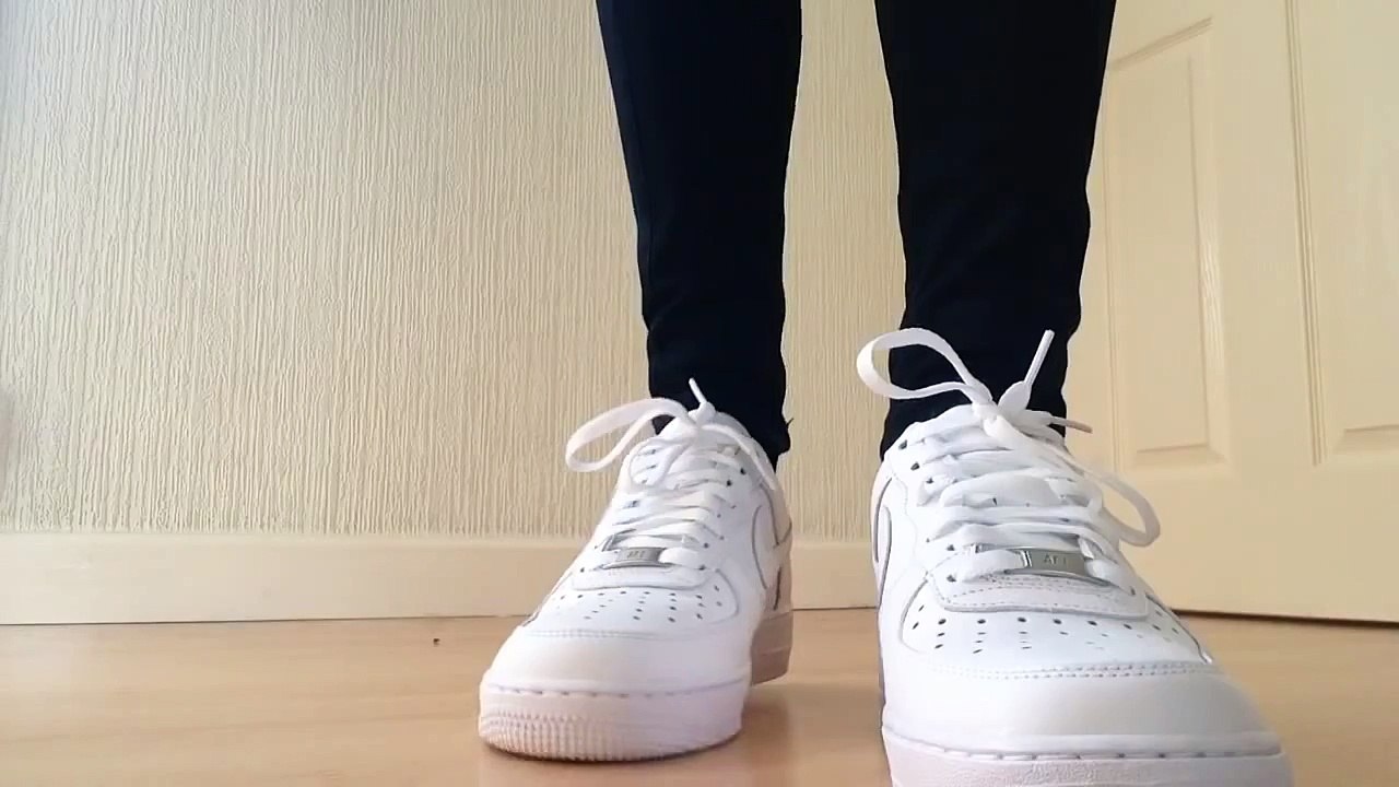 all white air force 1 on feet