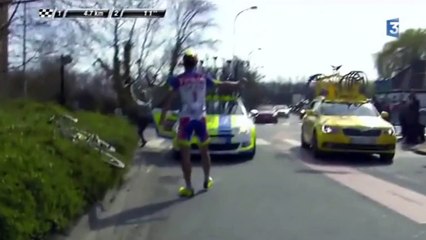 Thierry Adam annonce le decès de Patrice Dominguez en plein Paris-Roubaix