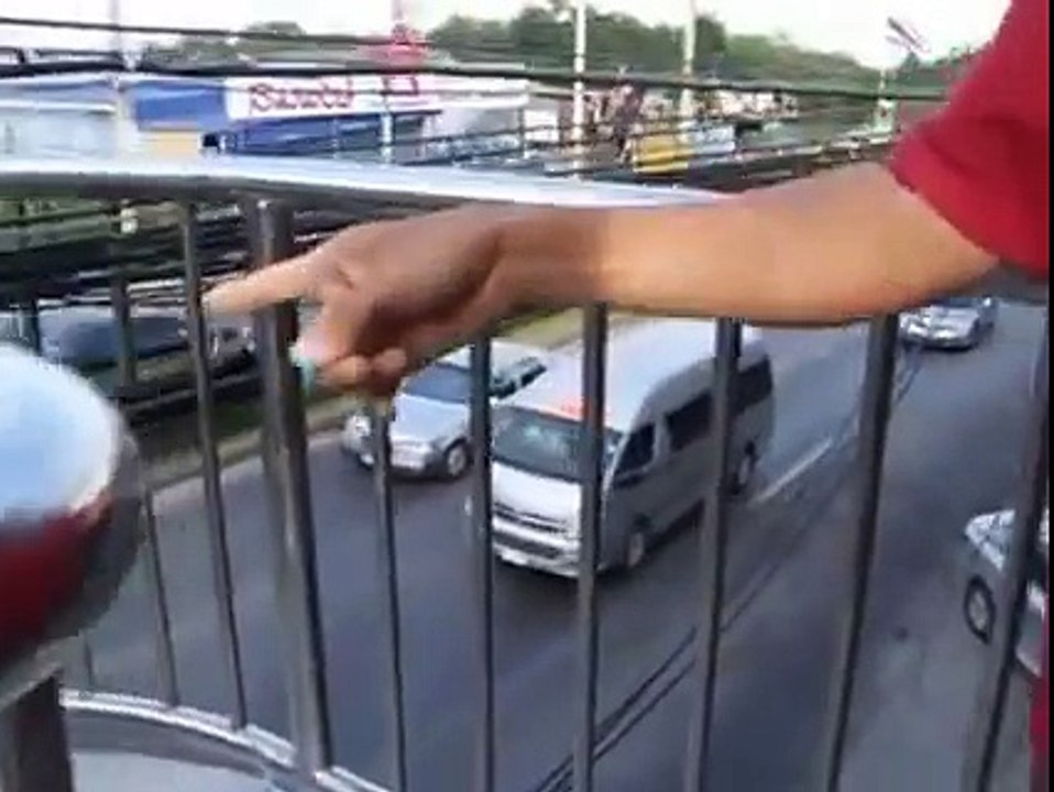 The surreal construction of a concrete bridge (Thailand)