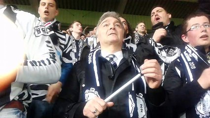 Fabien Debecq s'est bien amusé dans le kop