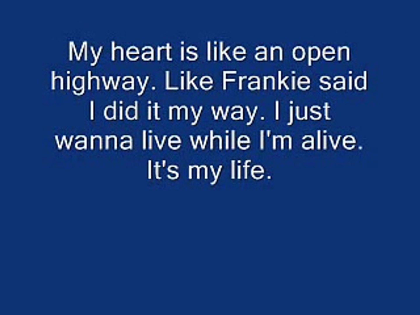 Bon Jovi It S My Life W Lyrics Video Dailymotion