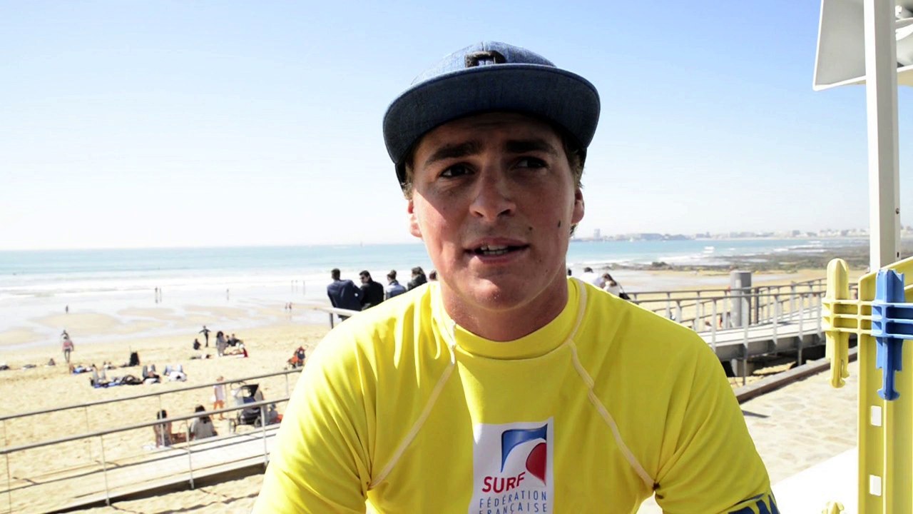 GASPARD LARSONNEUR INTERVIEW COUPE DE FRANCE SABLES D'OLONNE AVRIL 2015