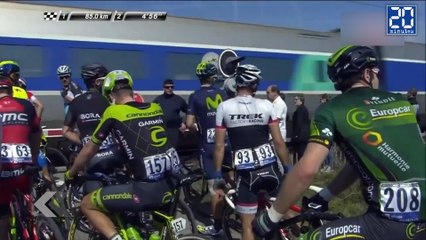 Un TGV coupe un peloton en deux - Rewind du 13 avril 2015