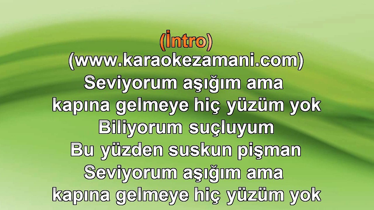 Cüneyt Tek - Son Kez - 2008 TÜRKÇE KARAOKE