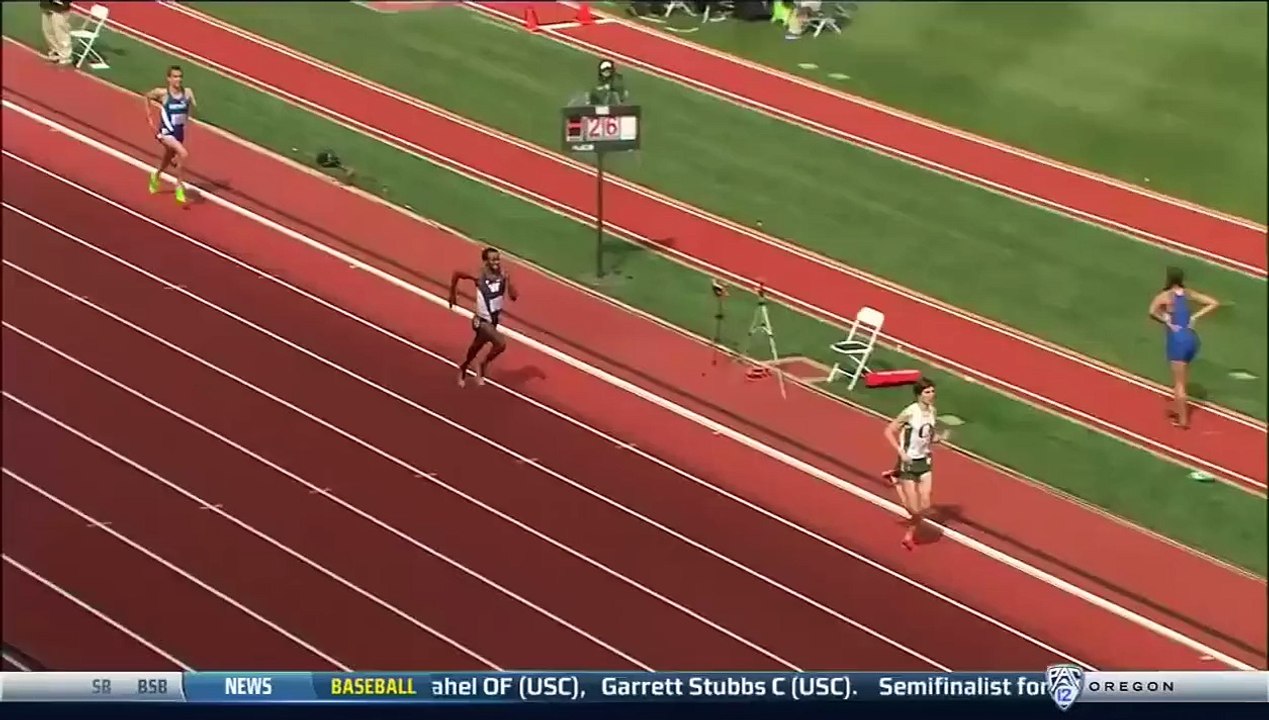 Athlétisme - Tanguy Pepiot célèbre sa victoire avec le public... et se fait doubler