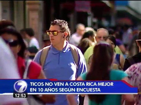 Cerca de un 40% de los ticos creen que Costa Rica empeorará en los próximos diez años