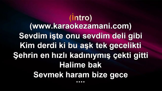 Çelik - Gece Sevme - 2002 TÜRKÇE KARAOKE