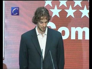 Pau Gasol recibe, en Madrid, el Premio Internacional del Deporte