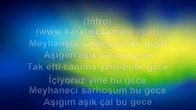 Çelik - Meyhaneci - (Murat Yaprak & Cüneyt Yalmaz - Remix) - (2013) TÜRKÇE KARAOKE