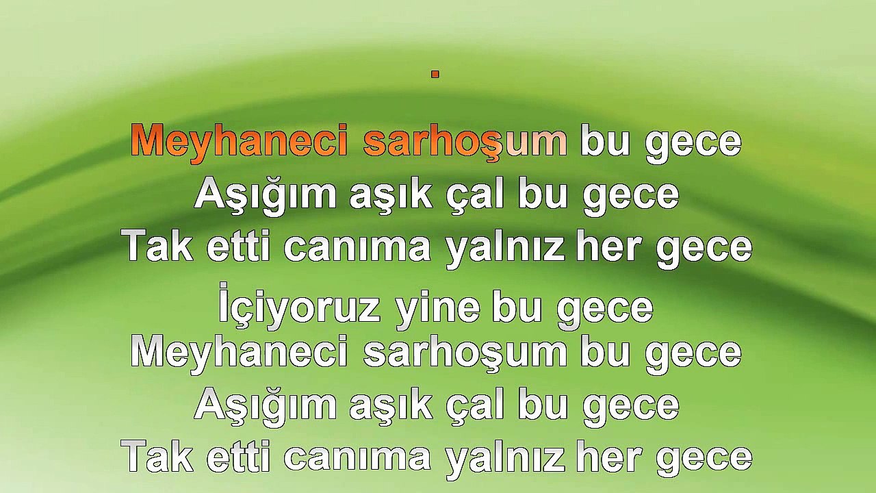 Çelik - Meyhaneci - 1994 TÜRKÇE KARAOKE