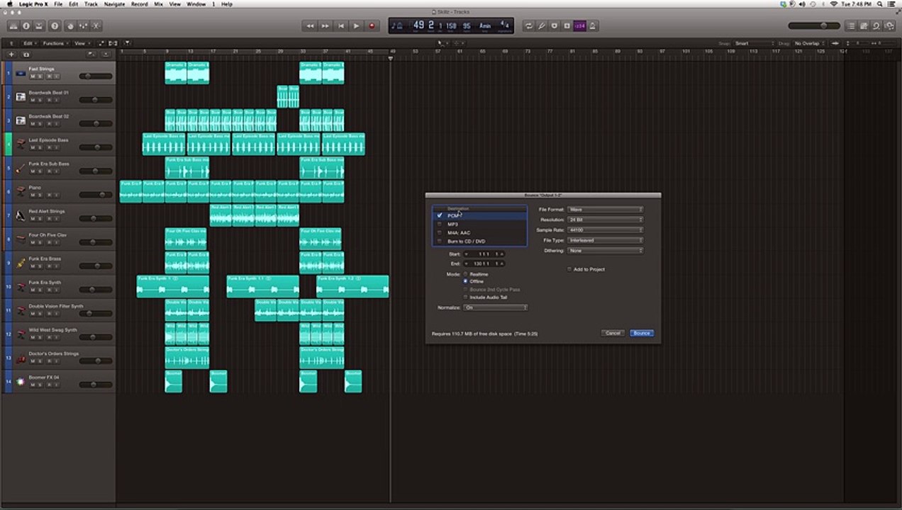 How To Bounce Session In Logic Pro
