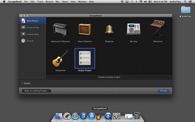 How To Create A Empty Session In GarageBand