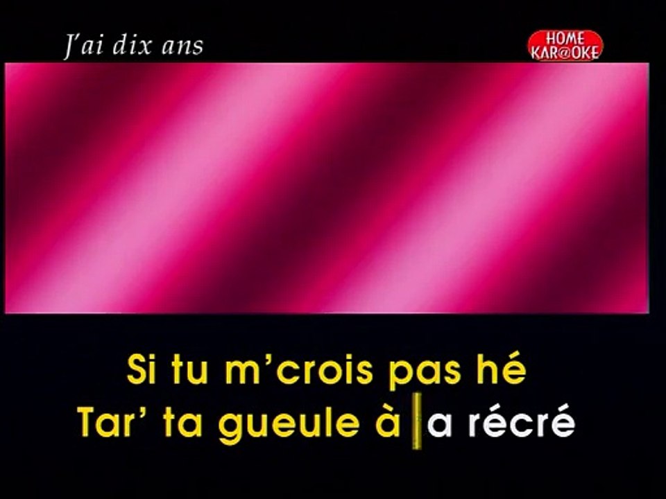 KARAOKE ALAIN SOUCHON J'ai dix ans Vidéo Dailymotion