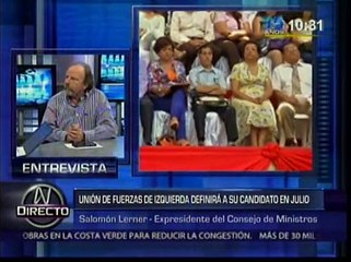 Salomón Lerner Ghitis: "Vamos a conversar con el doctor Elmer Huerta para el 2016"