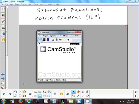 12.9 Solving Systems Motion Problems 4-13-15