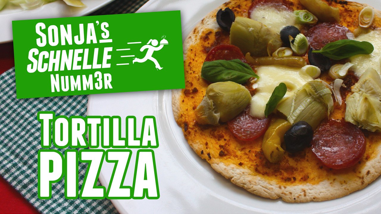 Tortilla-Pizza  - Rezept (Sonja's Schnelle Nummer #45)