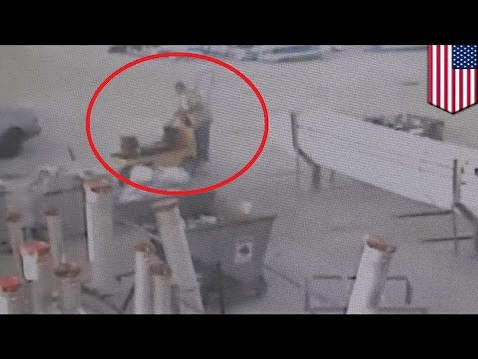 Ladrón intento robar el mismo lugar dos días seguidos, atrapado por trabajadores con un montacargas