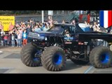 Camión monstruo pierde el control y arrolla a multitud que asistía a exhibición de autos en Holanda