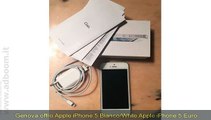 GENOVA,    APPLE IPHONE 5 BIANCO/WHITE  EURO 300