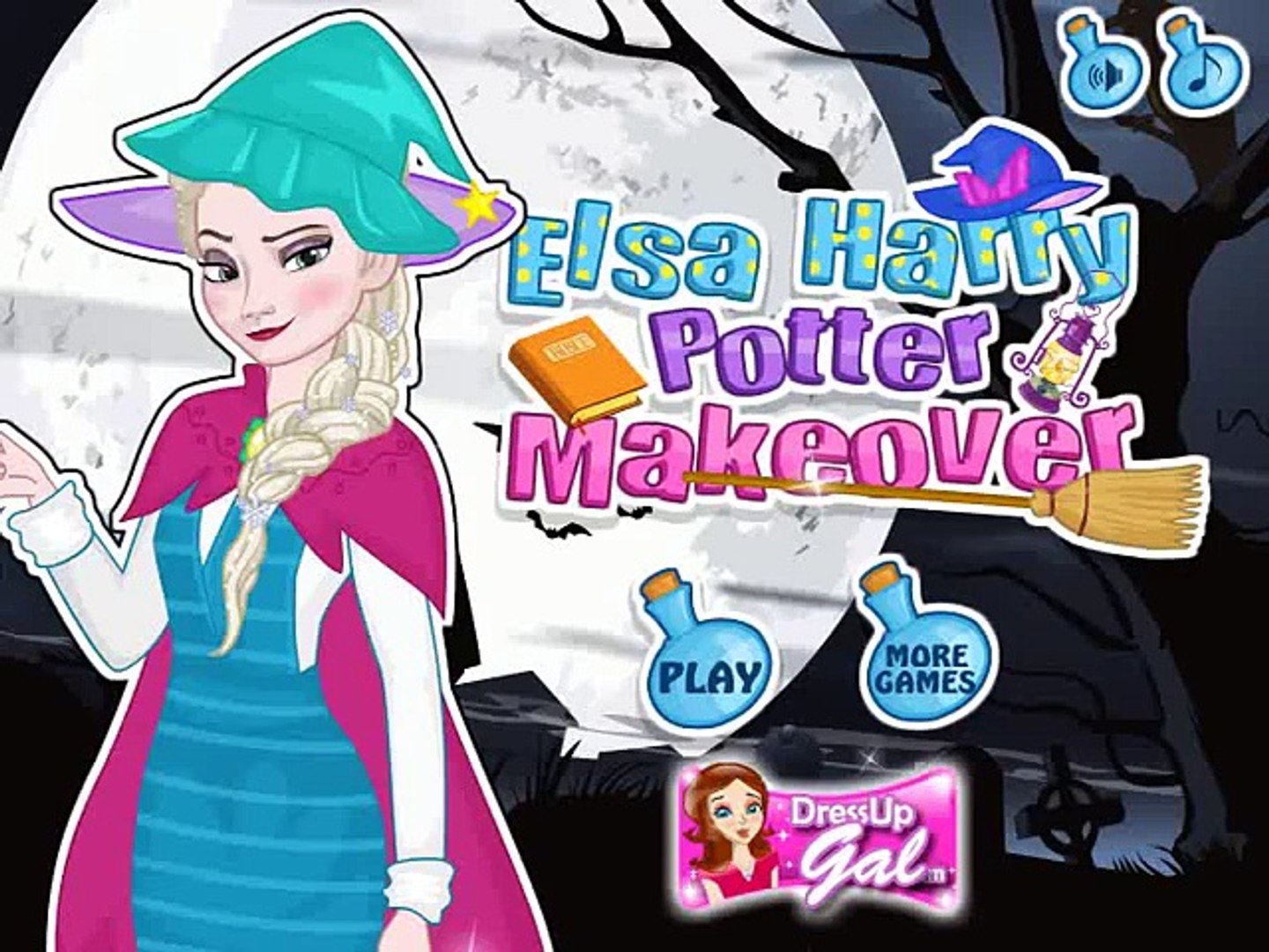 ⁣《〒》♣ Frozen Elsa Harry Porter Makeover game - Dress up Elsa with Harry potter magic outfit