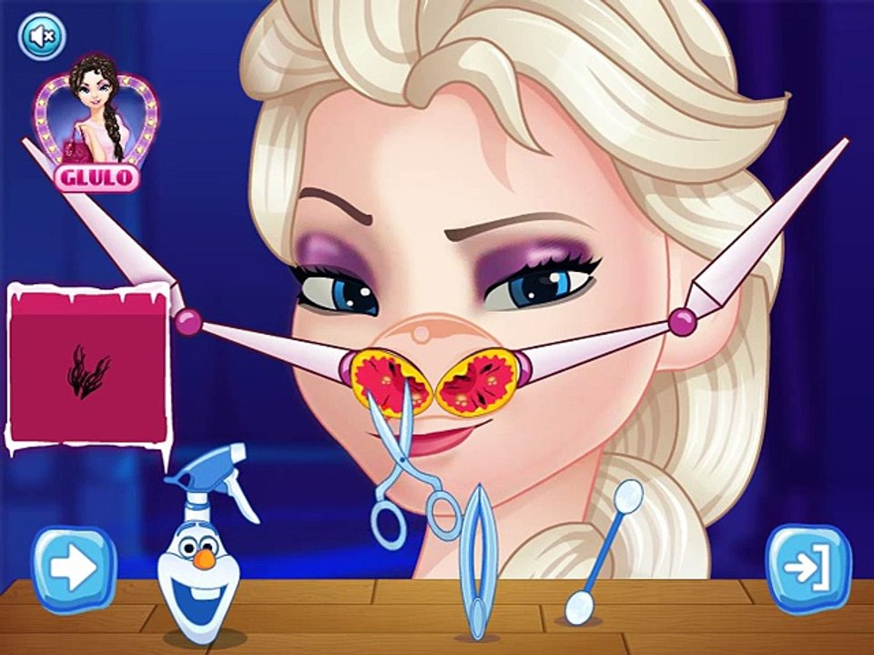 Frozen Princess Elsa nose doctor game - Let’s take care of Elsa nose problem