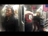 Pelea en el metro de Nueva York porque a una mujer no le gusto como otro pasajero estaba vestido