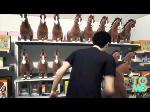 Joven es atrapado en video dándole “amor” a un caballo de juguete en Walmart