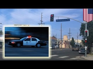 Tải video: Policía de Los Ángeles arrollan por accidente a hombre desnudo mientras respondían a una emergencia