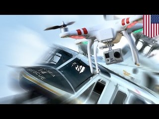 Encuentro cercano entre helicóptero de la policía y avión no tripulado operado por aficionados