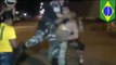 Policía brasileña le da una golpiza a un hombre pasado de copas que les hizo gestos amenazantes