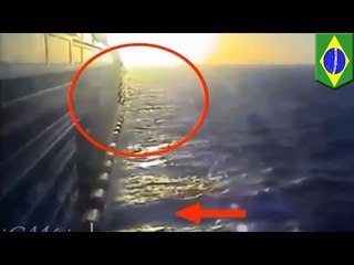 Impactante video de aficionado mexicano que salto de un crucero luego de partido contra Brasil