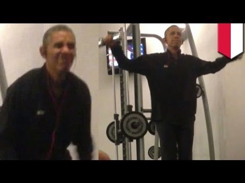 Imágenes no autorizadas de Barack Obama aparecen cuando se ejercita en gimnasio de hotel en Polonia